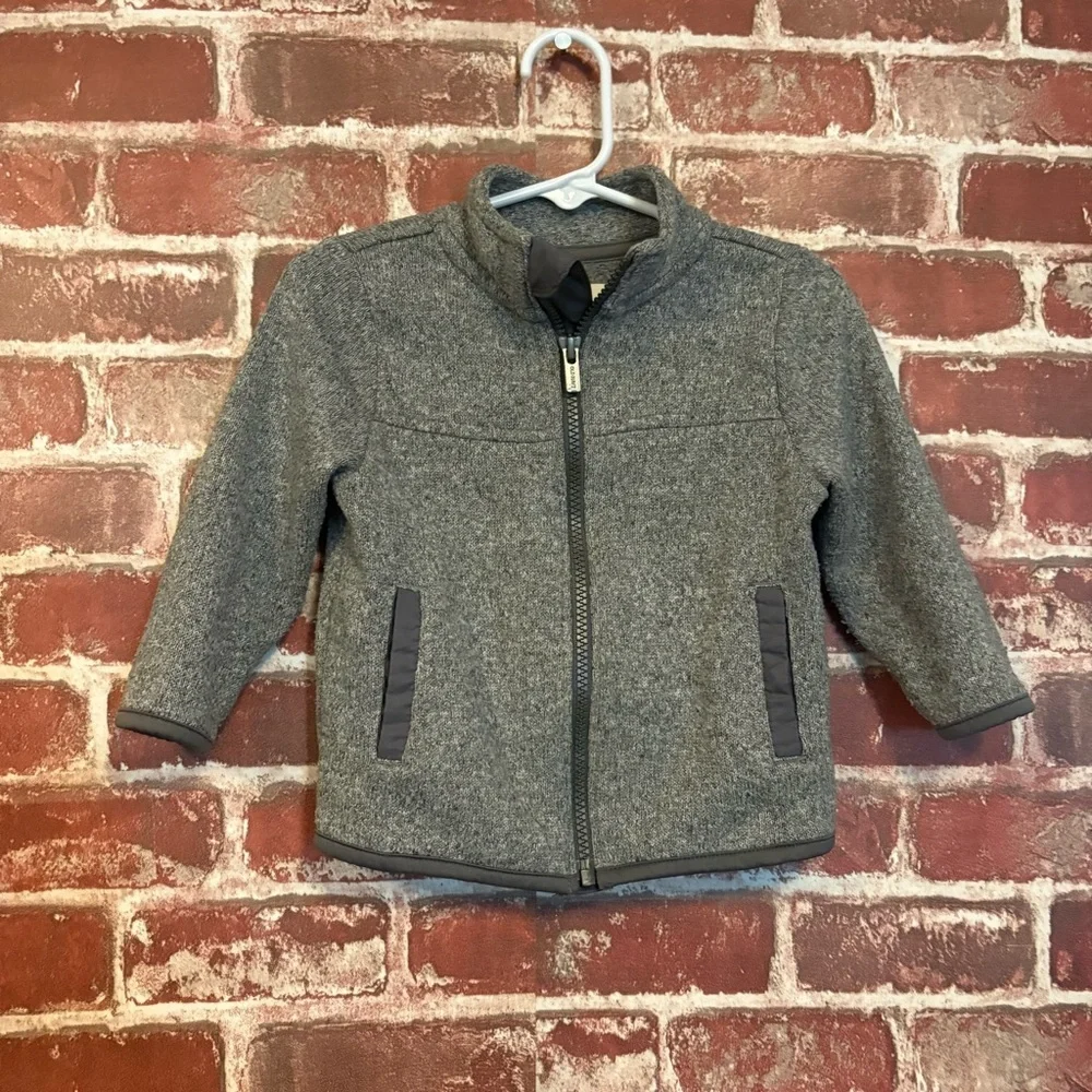 Old Navy Gray Kids Full-Zip Fleece Jacket